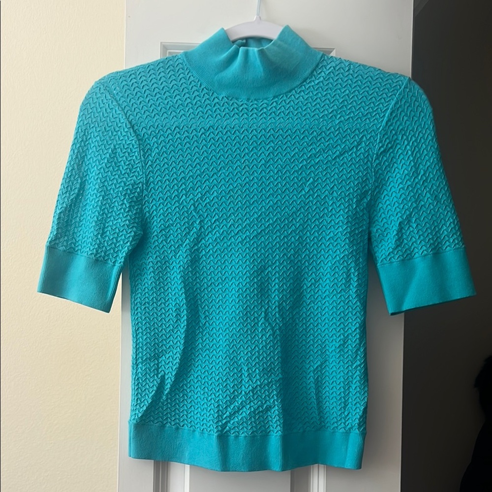 Alice + Olivia Turquoise Knit Top